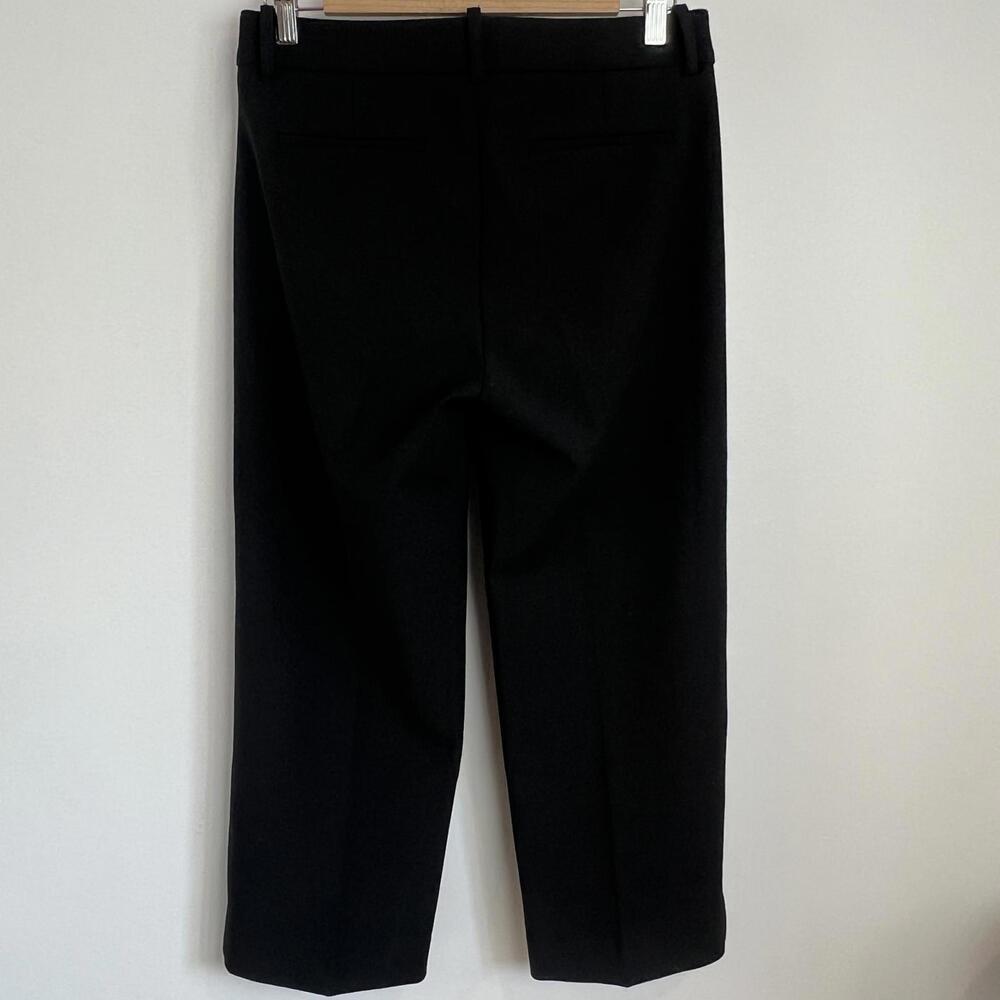 J. Crew 365 Women's Size 6 Black Pleated Cropped Dress Pants Stretch Office Work